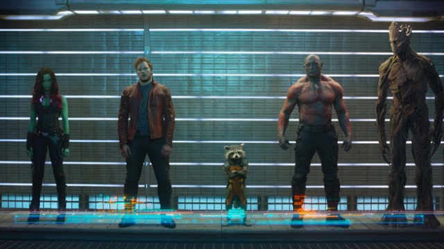 The five titular Guardians of The Galaxy
