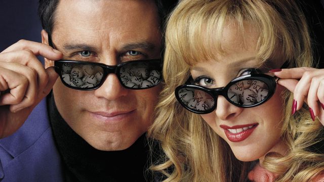 Travolta and Kudrow were romantically paired to make winning the lottery seem plausible.