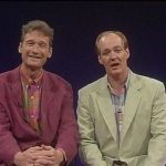 With his friend and partner