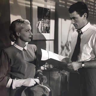 With Gregory Peck, not her sister
